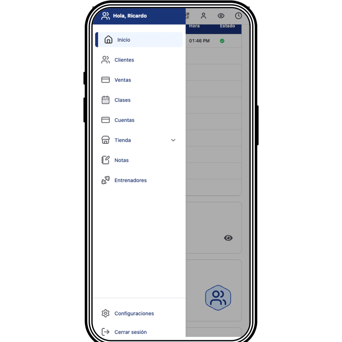Aplicación móvil de Checkad Gym para gestionar tu gimnasio desde cualquier lugar